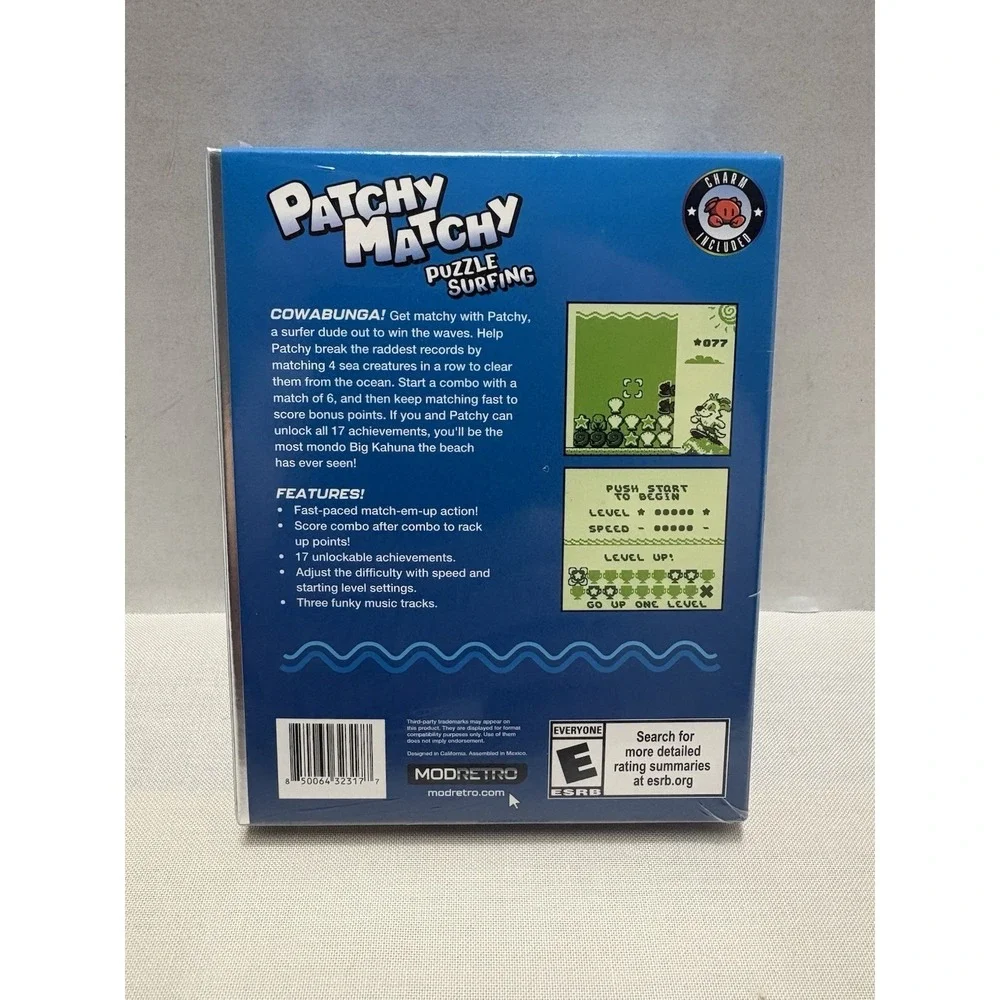 Patchy Matchy Puzzle Surfing - Game Boy - Modretro Chromatic - NEW SEALED